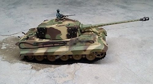 1/16 Scale German King Tiger Henschel Turret RC Tank - Remote Control Battle Tank with Smoke & Sound Effects | Realistic Airsoft Military Model for Collectors & Wargaming Enthusiasts | Perfect for Battle Reenactments, Display & Hobby Fun