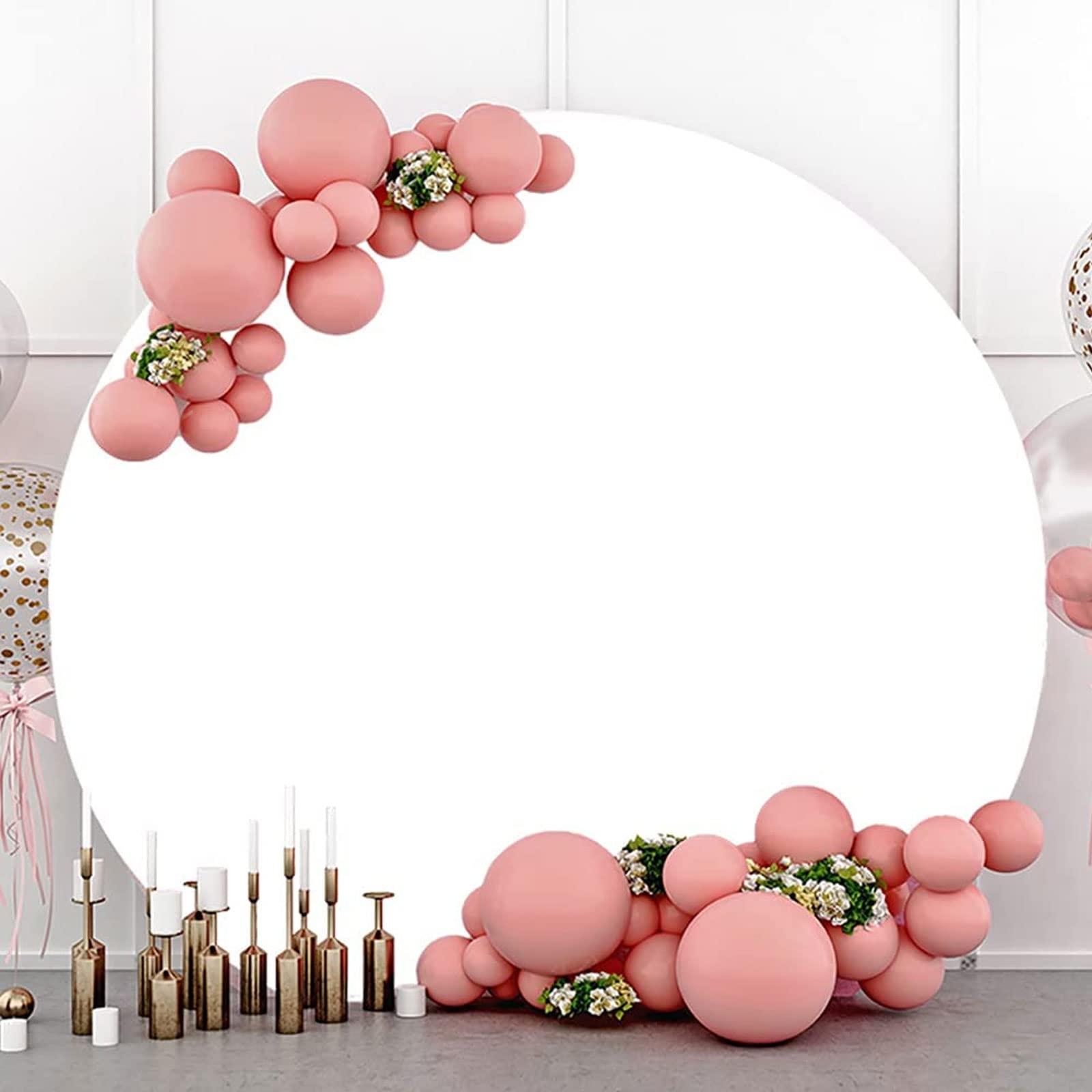 Yeele 4x4ft Round Photography Backdrop - Custom Printed Circle Background for Kids Birthday, Baby Shower, Gender Reveal, Wedding & Anniversary Decor | Perfect for Party, Conference & Table Decorations