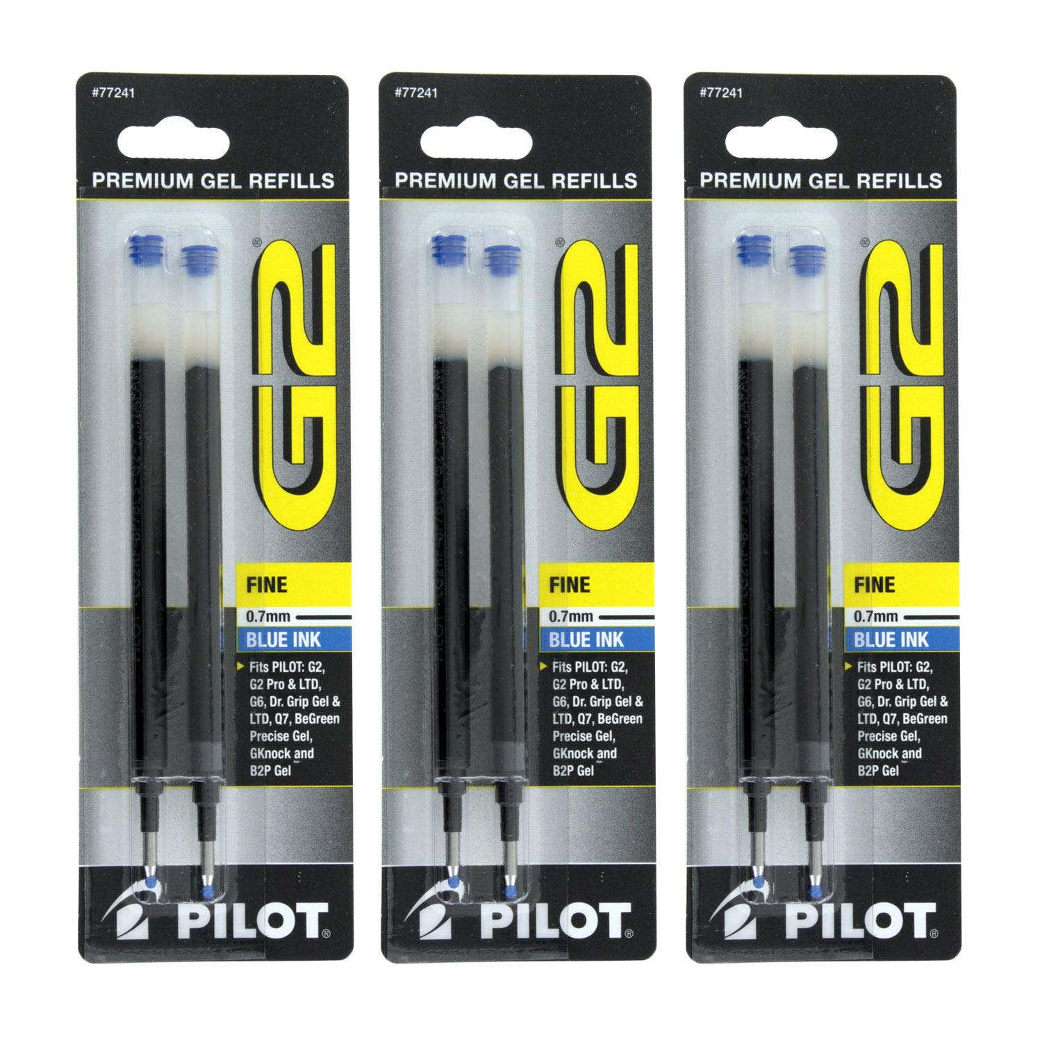 Pilot G2 Gel Pen Refills 0.7mm Fine Point - 12 Pack Purple for Office & School Writing