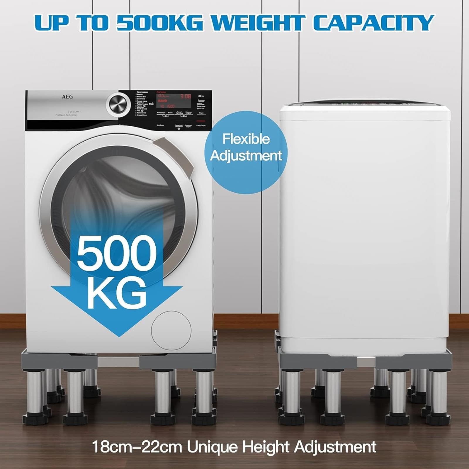 Adjustable Universal Washing Machine Pedestal Stand - 28