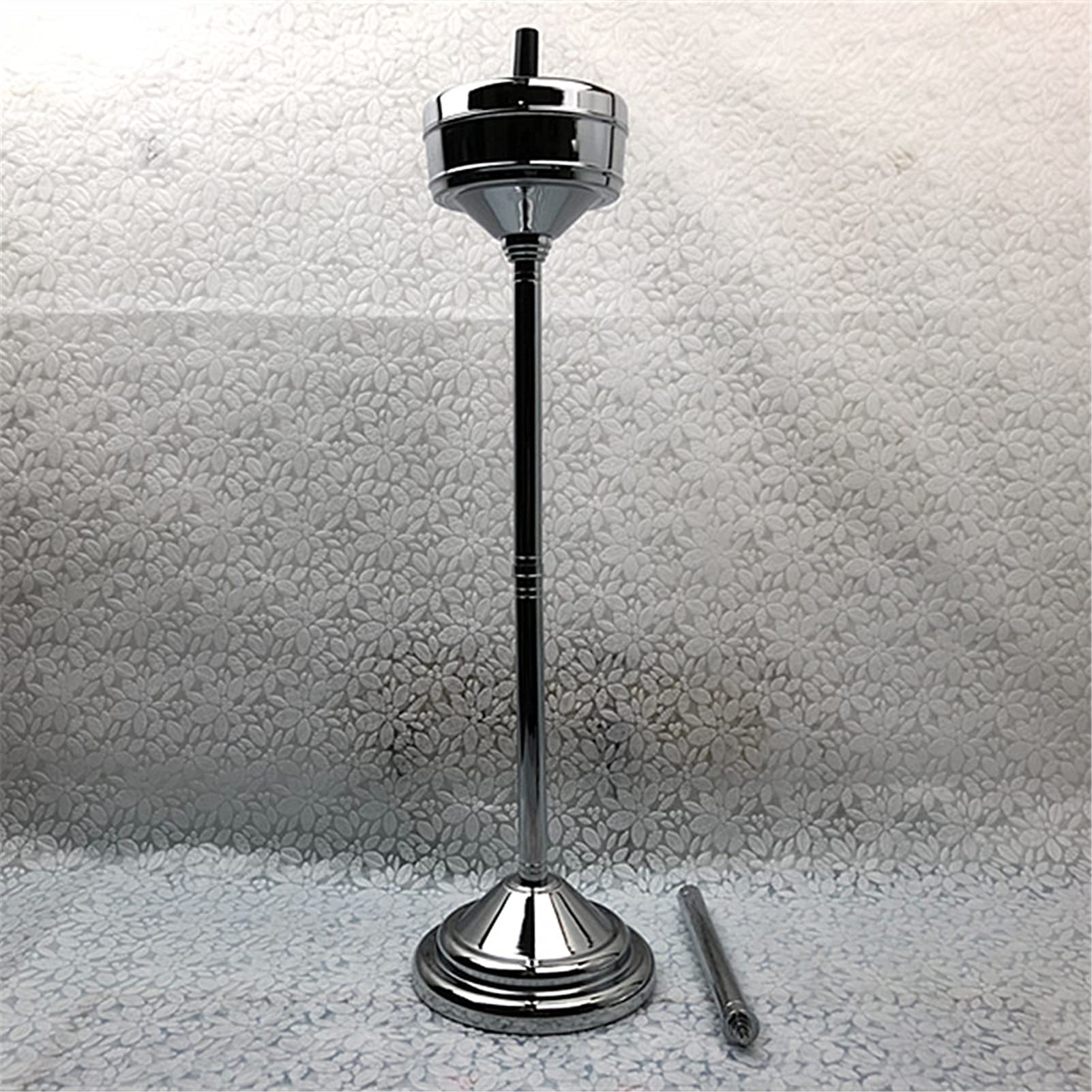Adjustable Outdoor Standing Ashtray with Lid - Detachable Floor Stand for Cigars & Cigarettes - Modern Indoor/Patio Ashtray for Smoking Areas, Backyard, Poolside & Balcony Use