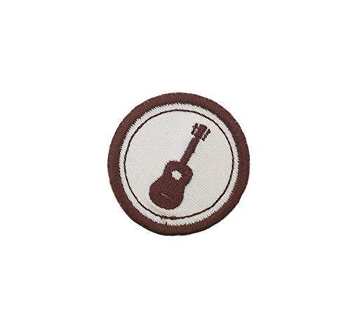 2 Inch Iron On Guitar Merit Badge Patch - DIY Sewing Emblem for Scout Uniforms, Jackets & Backpacks