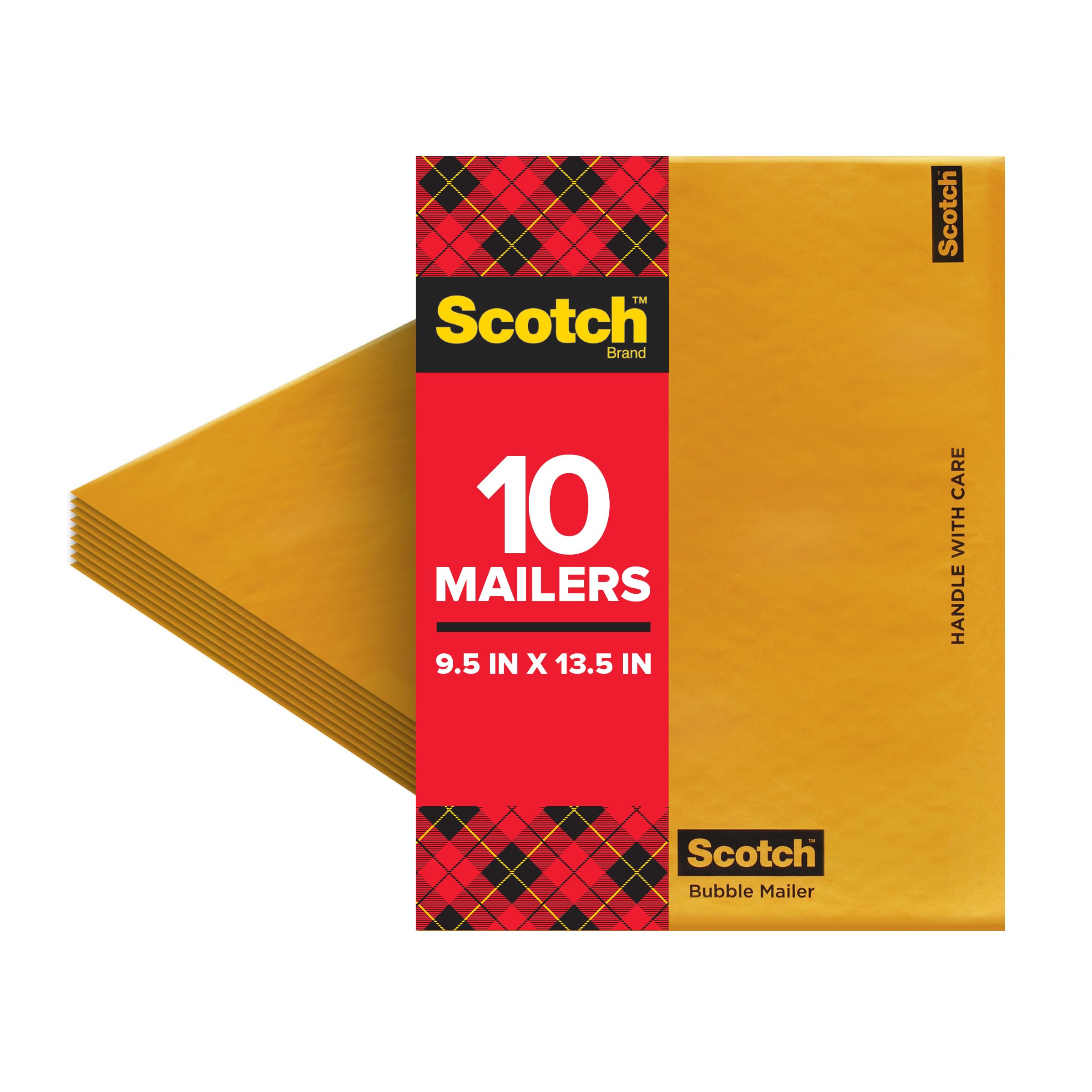 Scotch Bubble Mailer #4 (9.5x13.5 in) 10-Pack - Secure Shipping for Small Packages