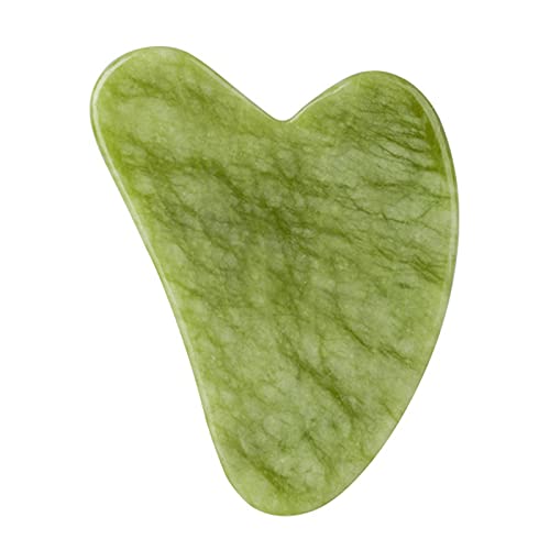 Heart-Shaped Gua Sha Massage Tool - Faux Jade Face & Body Scraper for Relaxation & Skincare - Salon & Home Spa Essential - Fruit Green