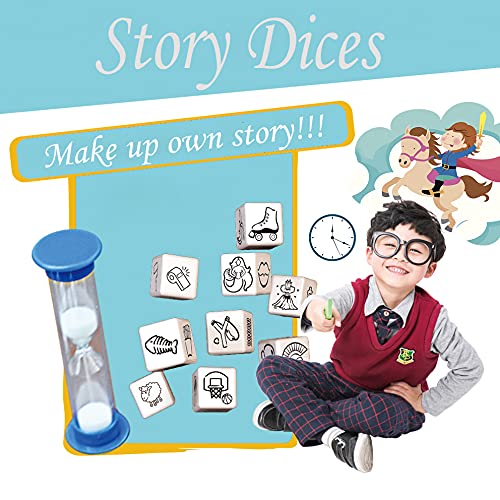 Happy Story 9 Cubes Bundle Set - Creative Word & Story Dice Game for Kids with 4 Models & 54 Images | Unlimited Story Combinations | Educational Imaginative Play Toy for Family Game Night & Classroom Activities