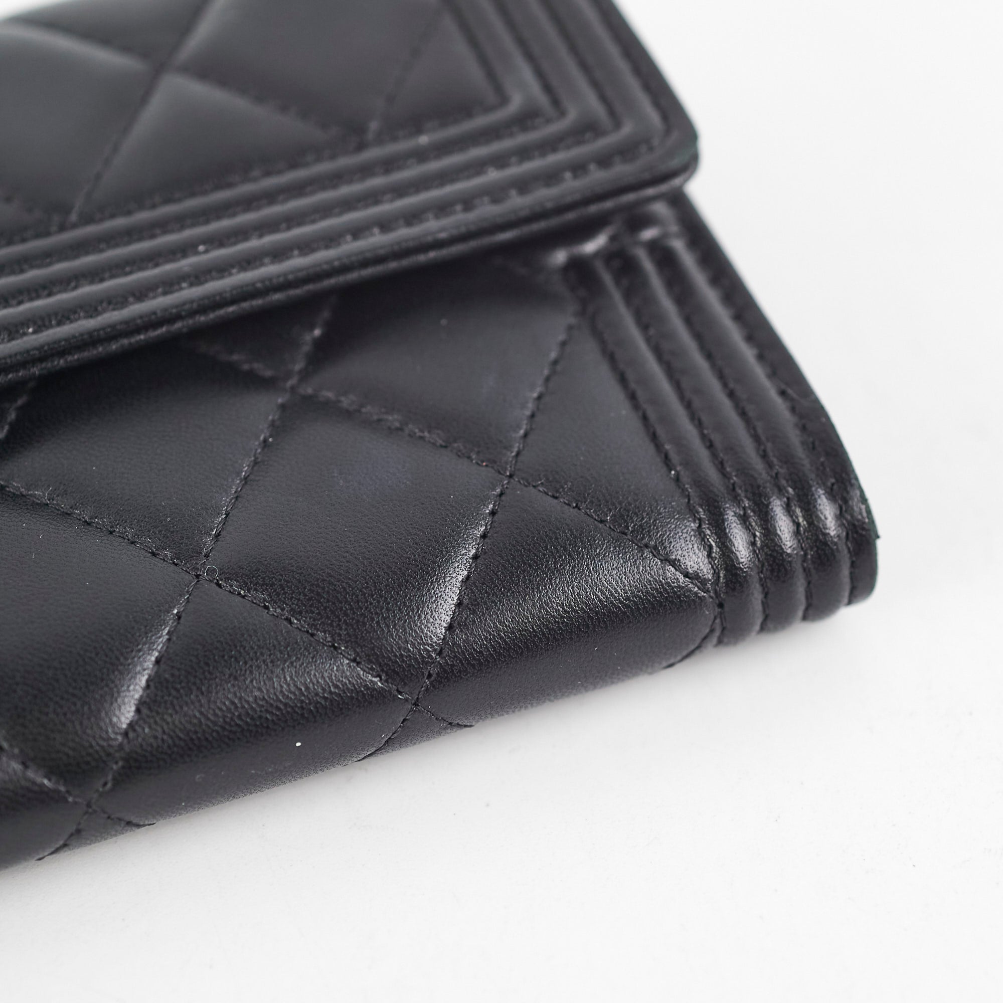 Chanel Boy Long Lambskin Wallet - Luxury Leather Wallet for Women - Perfect for Everyday Use & Special Occasions