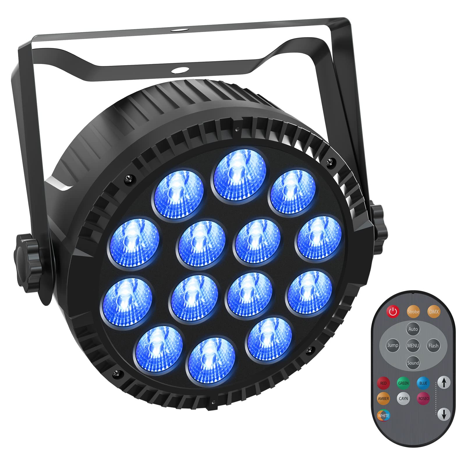 4 Pack U`King LED Par Lights RGBW DJ Stage Lighting - 14x6W Uplights with Sound Activation & DMX Control for Weddings, Churches, Live Shows, Discos, Halloween & Christmas Parties - Perfect for Events, Concerts, and Nightclubs