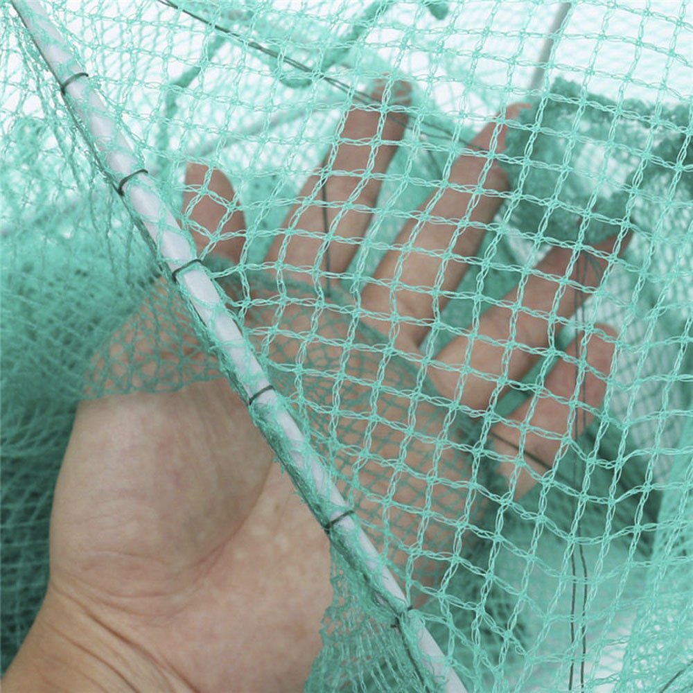 TOPIND Collapsible Fishing Net Cage - Cast Net Trap for Crawfish, Shrimp & Lobster | Durable Nylon Dip Cage for Bait Fishing | Ideal for Freshwater & Saltwater Fishing