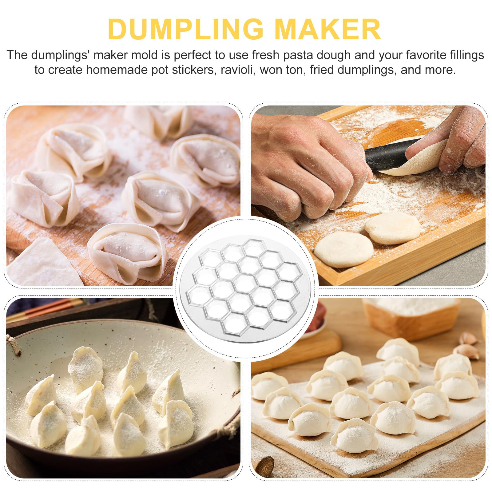 Premium Russian Dumpling Maker - Metal Pelmeni Mold for Homemade Meat Dumplings, Ravioli & Pelmeni | Durable Kitchen Gadget for Home & Restaurant Use | Perfect for Family Cooking, Party Snacks & Traditional Meals