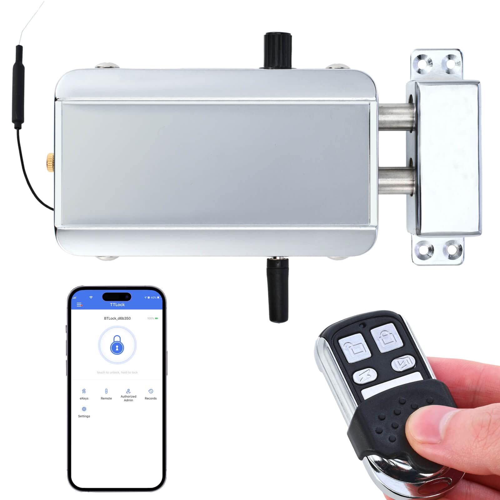 Smart Electronic Deadbolt Door Lock - Keyless Entry, Remote Control & Smartphone App Access for Home Security | Anti-Theft, Hidden Design for Front Doors & Apartments