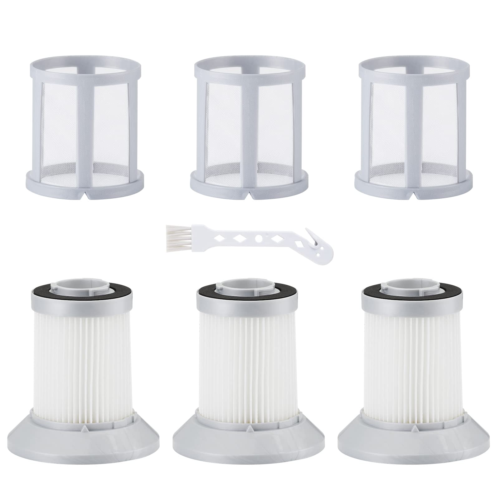3 Pack Bissell Zing & Powerforce Bagless Canister Vacuum Filters - Compatible with Models 2156A, 1665, 16652, 1665W - Replacement Vacuum Filters with Cleaning Brush - Perfect for Pet Hair, Dust & Allergen Removal in Home Cleaning