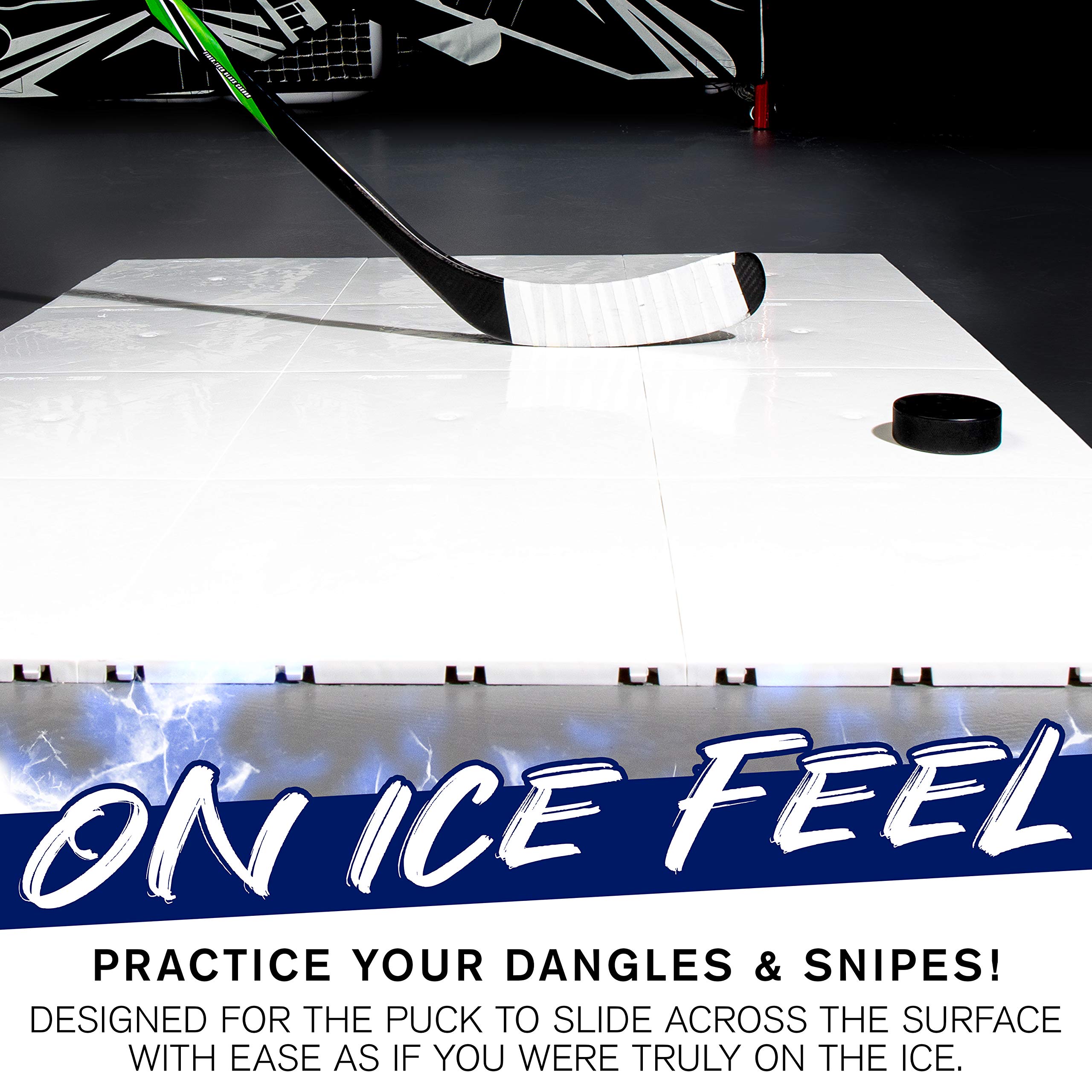 Franklin Sports Synthetic Ice Hockey Shooting Pad - 4' x 3' Feet - Fake Ice Dryland Tiles for Hockey Training, Stick Handling & Shot Practice - Perfect for Home, Backyard & Off-Ice Training Sessions