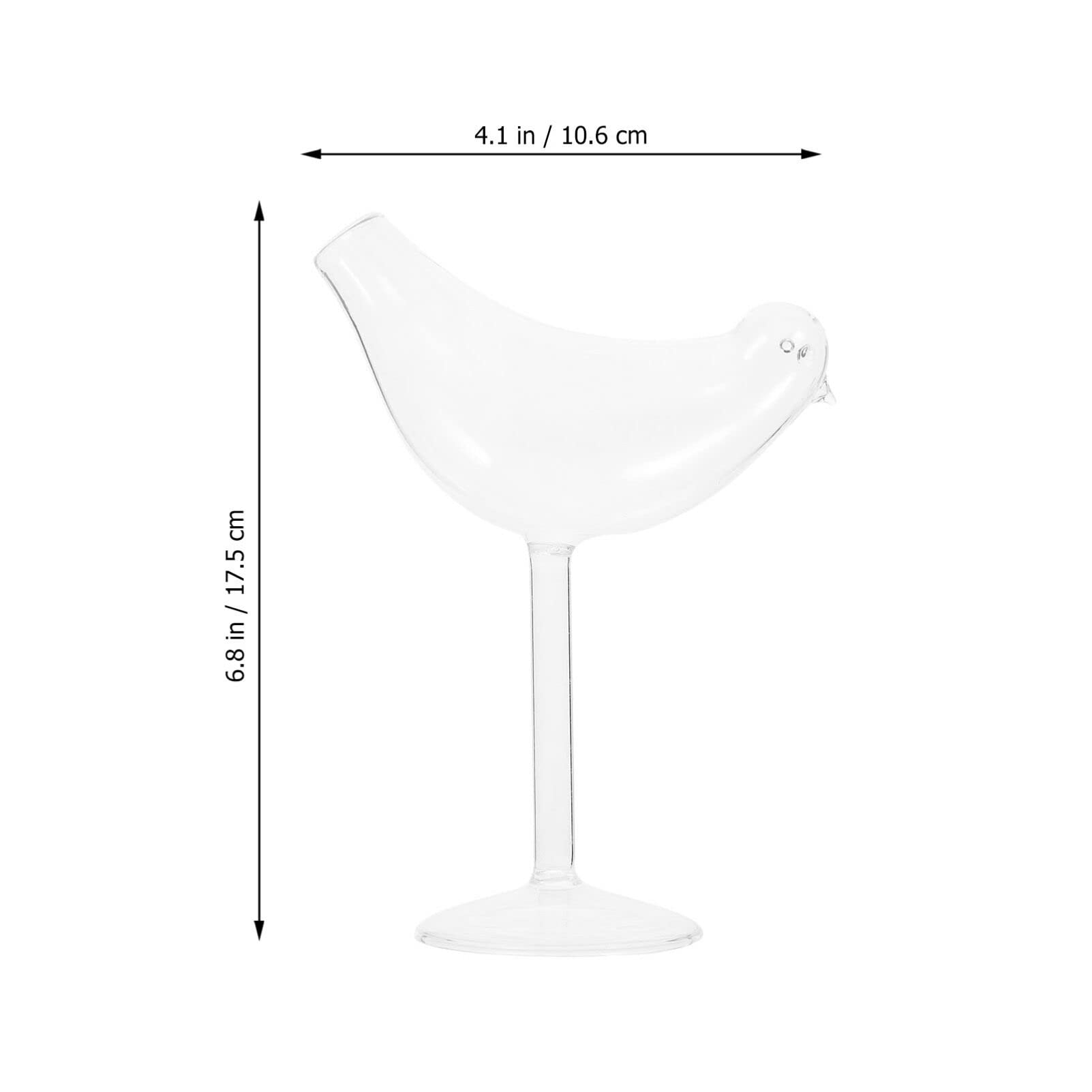 Hemoton Wine Glasses Set of 4 - Elegant Bird-Shaped Cocktail Glasses (5oz/150ml) for Wine, Champagne & Cocktails - Perfect for Wedding, Anniversary, Birthday & Holiday Celebrations - Great Gift Idea for Wine Lovers & Party Hosts