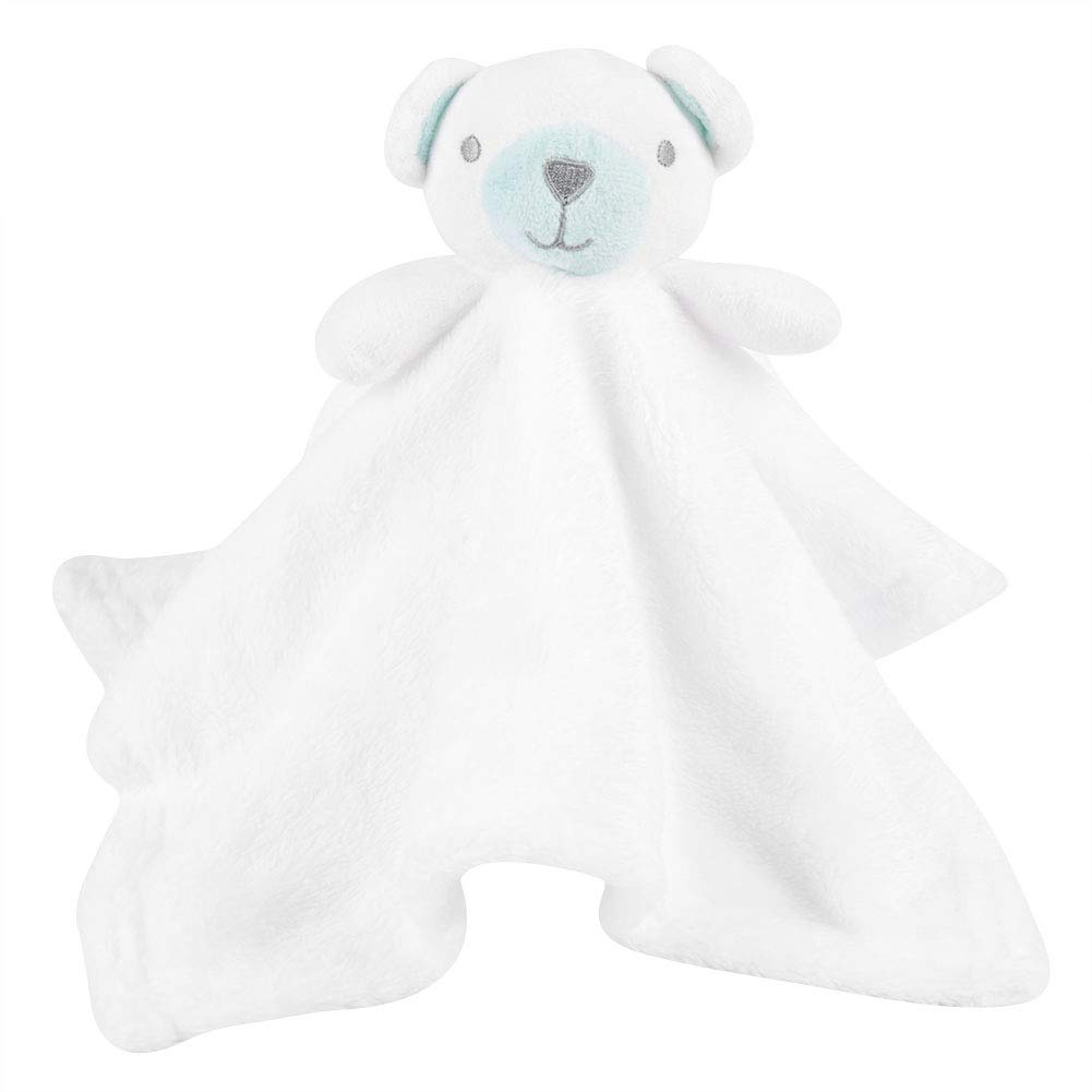 Soft Velvet Baby Towel - 2 Colors for Emotional Soothing & Comfort | Newborn Blanket, Swaddle, Bath & Nursery Essential (White Bear Design)