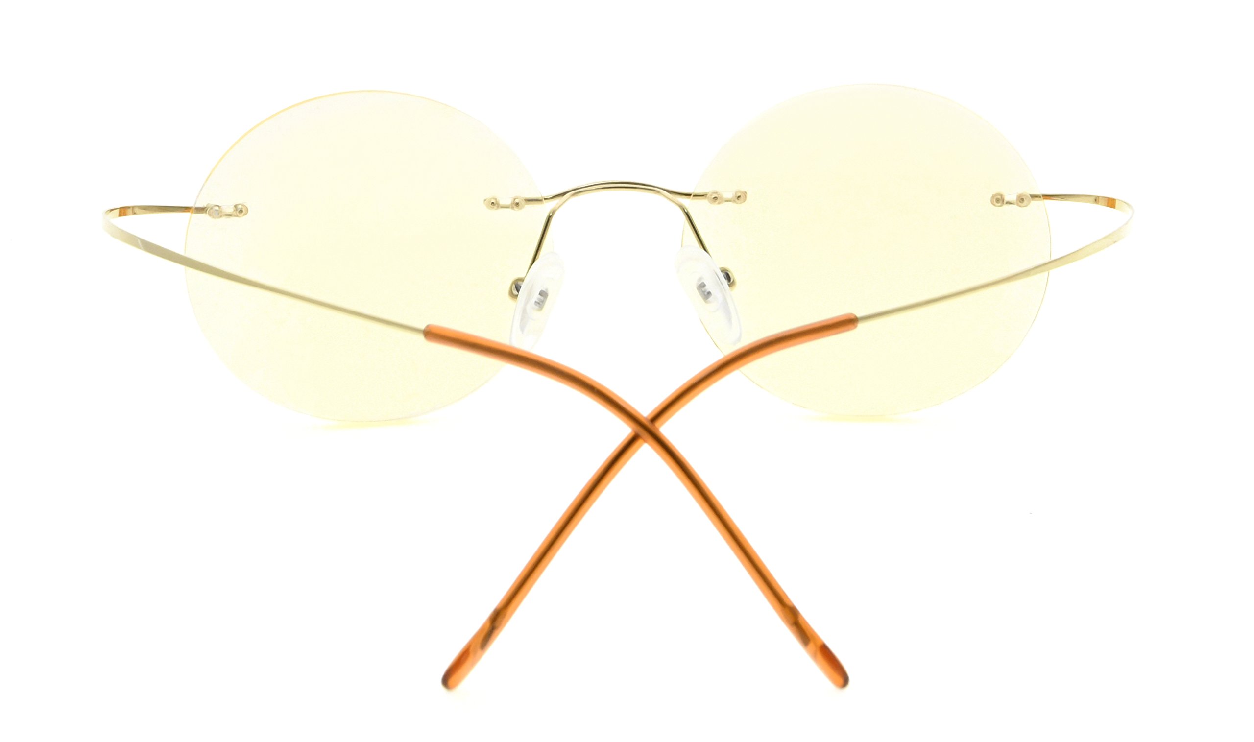 CessBlu Rimless Anti Blue Light Titanium Round Computer Glasses for Women & Men - Reduce Eye Strain for Work, Gaming & Reading