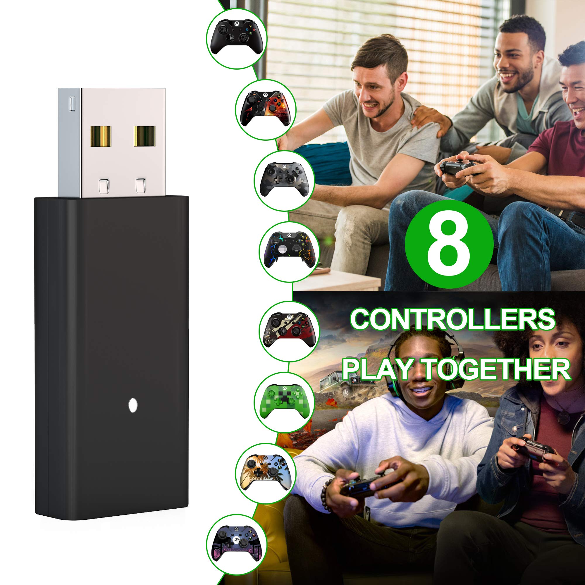 NOPWOK Wireless WiFi Adapter for PC - Compatible with Windows 10/8/7 - High Speed USB Network Adapter - Perfect for Gaming, Streaming & Home Office Use