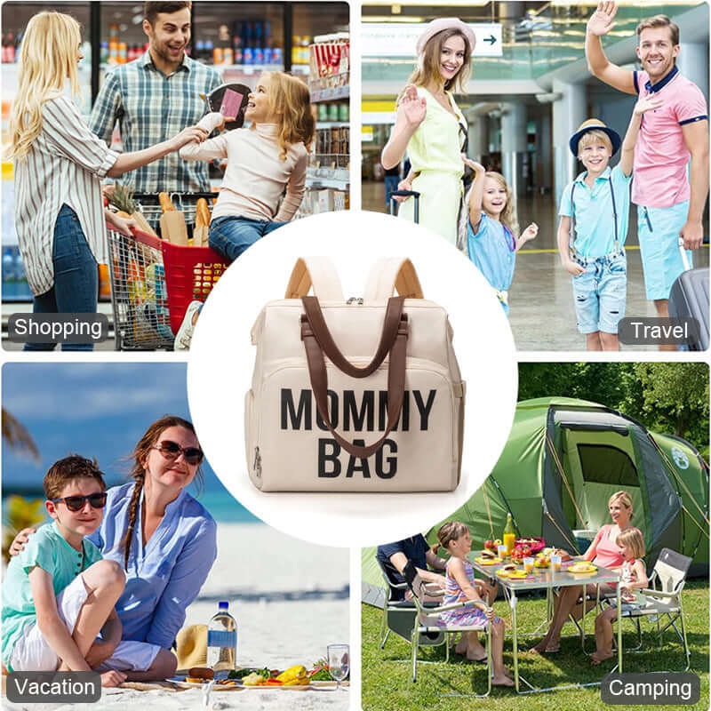 Large Capacity Multifunctional Mummy Backpack for Travel & Hiking - Waterproof Diaper Bag with Insulated Pockets | JN2068 | Perfect for Outdoor Adventures, Baby Care & Daily Commute