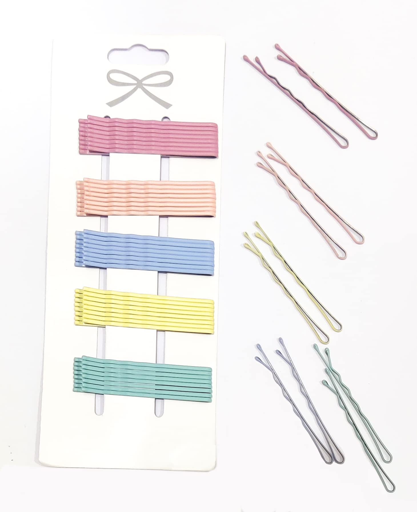 La Belleza Metal Colorful Non-Slip Hair Clips - 40pcs Bob Pins for Women, Girls & Baby Hair Styling - Secure Side Pins for Daily Use, Work, School and Special Occasions