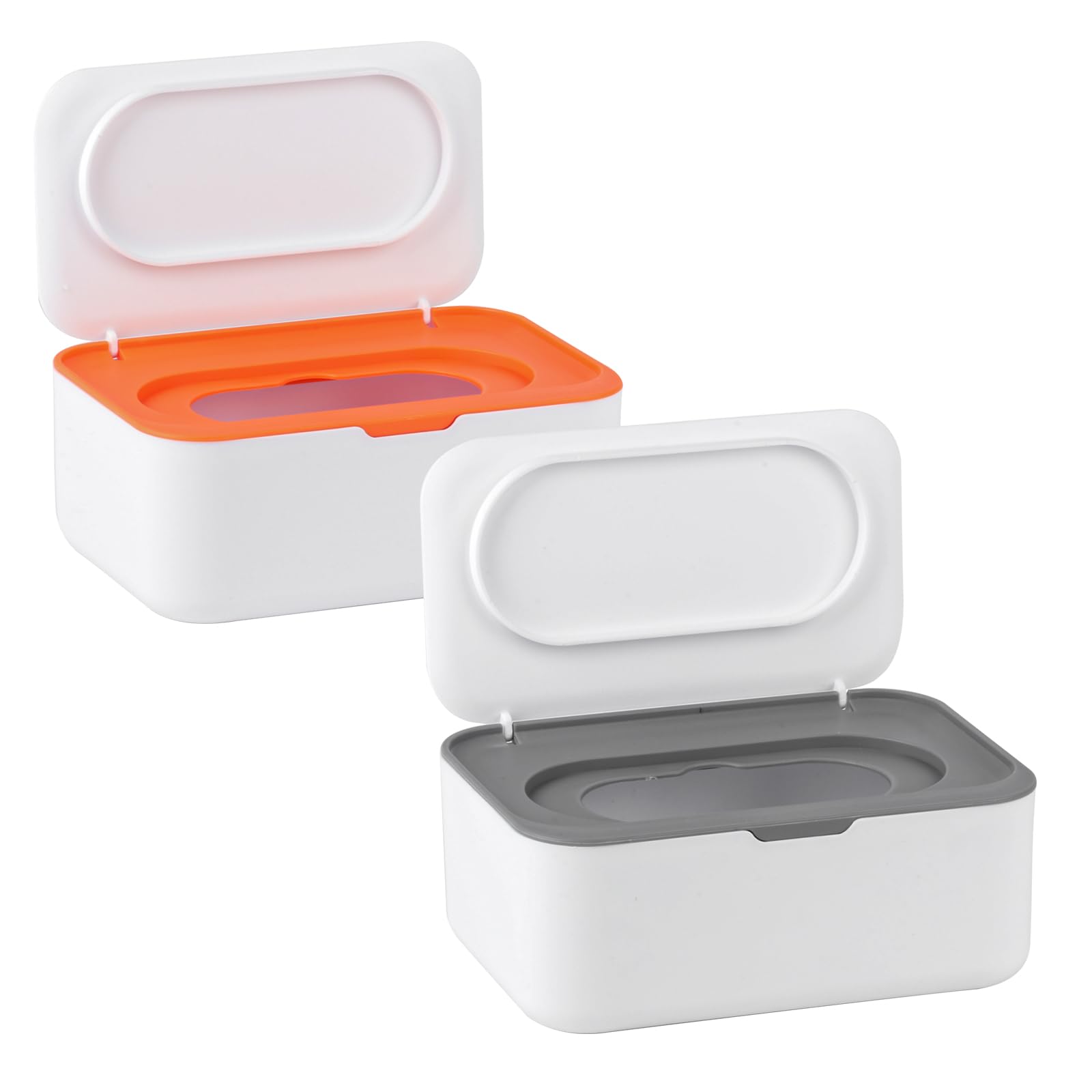 2 Pack Baby Wipes Dispenser, Plastic Wet Wipes Container, Toilet Paper Wet Wipe Holder - Perfect for Diaper Bags, Nursery, Bathroom & Travel Organization