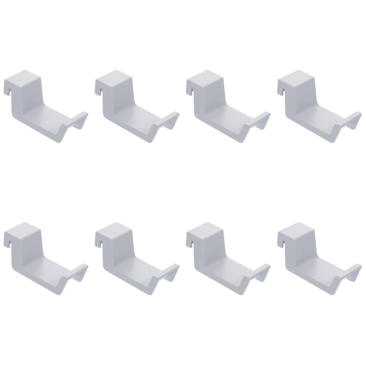 Milisten 8-Piece Foldable Wall Mount Hook Rack - Space-Saving Organizer for Headphones, Gaming Gear & Office Accessories | Perfect for Home, Desk & Gaming Setup (White)