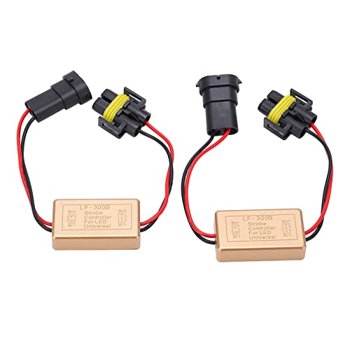 2Pcs 50W LED Strobe Control Module 9-30V Flashing Controller with 3 Light Modes - Perfect for Car LED Headlights, Fog Lights & Small Lights - Ideal for Emergency Vehicles, Off-Roading & Custom Lighting Projects