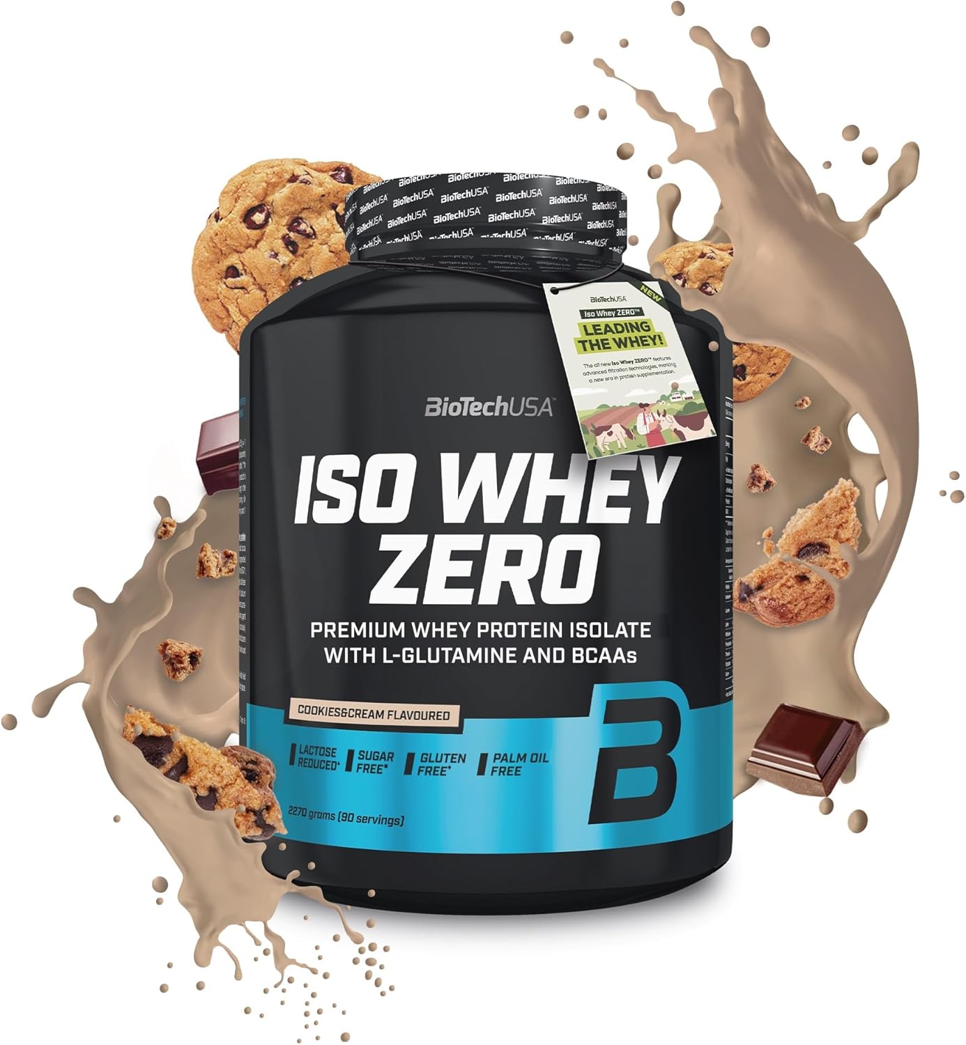 BioTechUSA Iso Whey Zero 2.27kg (5lbs) Premium Protein Powder - Low Carb, Lactose Free Whey Isolate for Muscle Recovery & Growth - Perfect for Post-Workout, Weight Loss & Fitness Enthusiasts