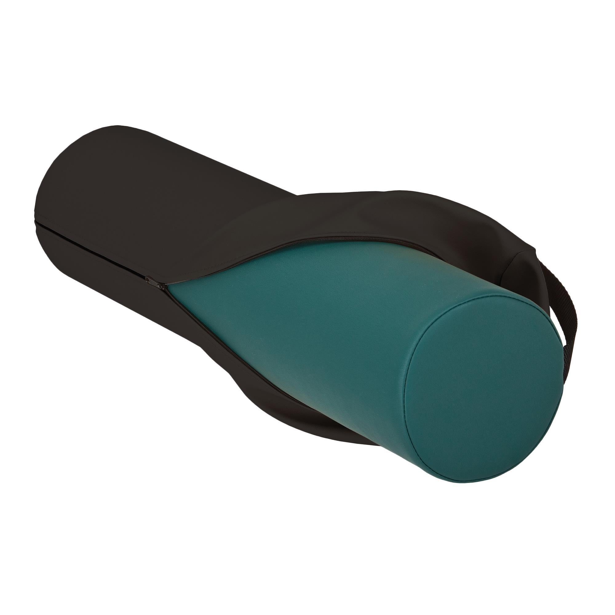 Earthlite DuraBolster Heavy Duty Yoga Bolster - Full Round Black Foam Roller for Deep Tissue Massage & Yoga Support - Ideal for Home, Studio & Professional Use