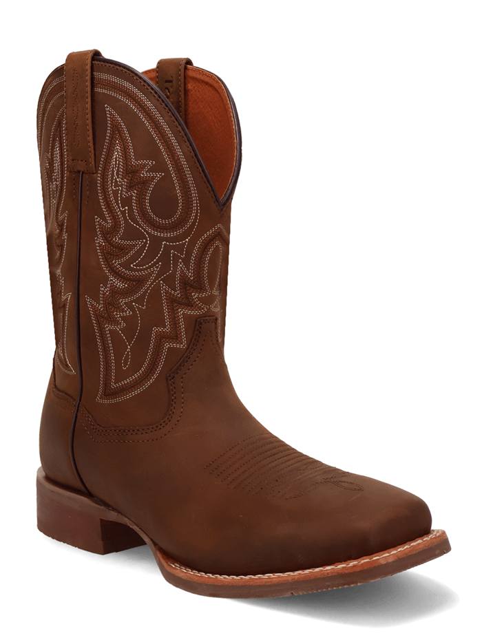 Dan Post DP5172 Men's BRIGSTON Leather Boots - Brown Western Cowboy Boots for Men | Durable & Comfortable for Riding, Work & Casual Wear