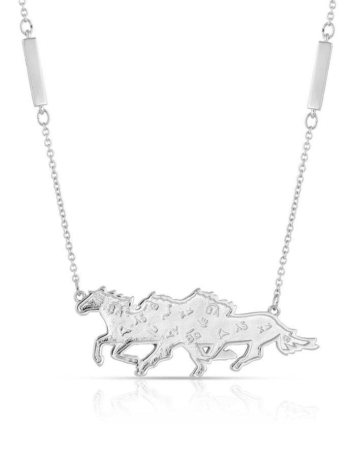 Montana Silversmiths NC5319 Women's Sterling Silver Horse Necklace - Elegant Western Jewelry for Cowgirl Style & Everyday Wear