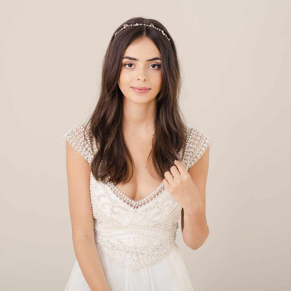 Crystal Hair Vine Trio Set - Gold Clustered Hair Accessories for Women | Perfect for Weddings, Parties & Special Occasions
