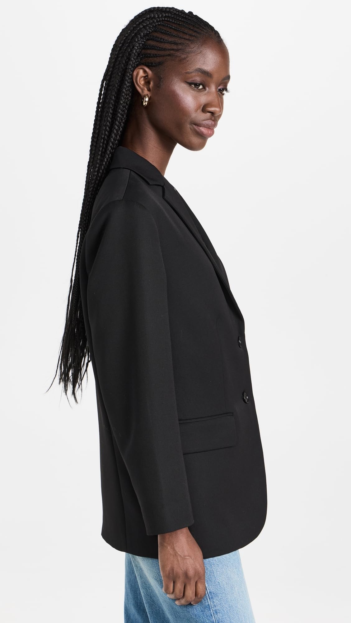 ANINE BING Women's Quinn Blazer - Slim Fit Stretch Wool Jacket for Work & Office | Professional Business Attire for Women | Perfect for Meetings, Interviews & Formal Events