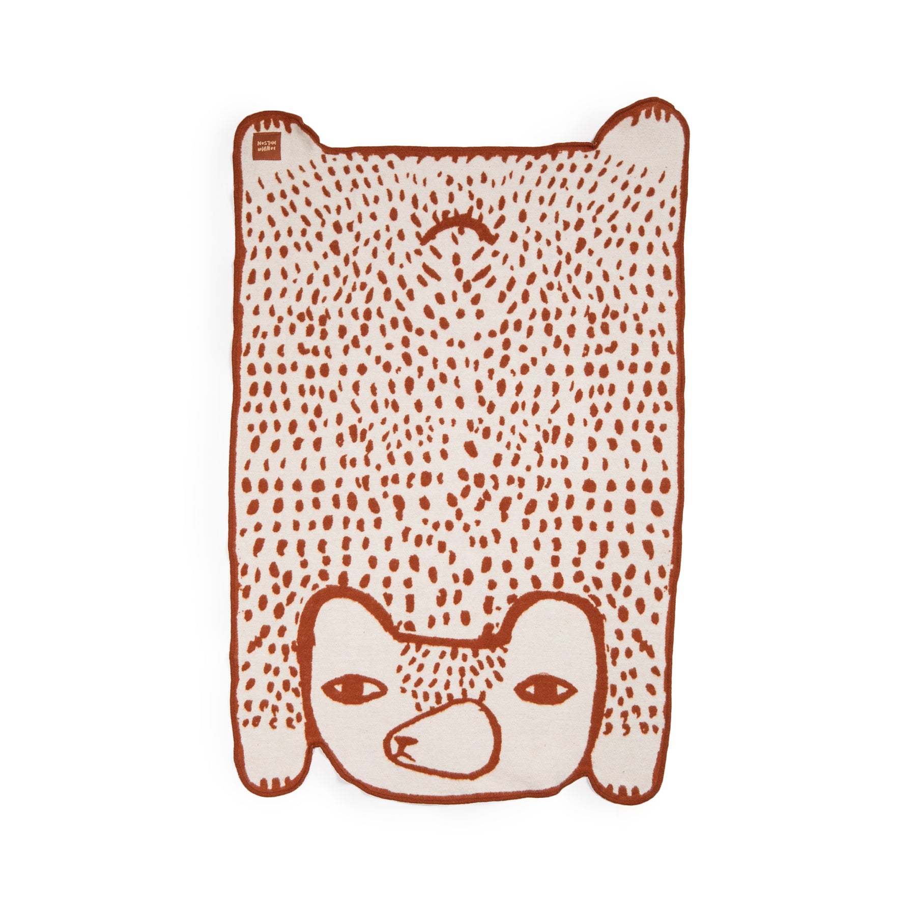 Soft Plush Bear Shaped Fleece Blanket for Baby & Kids - Cozy Cuddly Throw for Nursery, Stroller, Car Seat & Travel - Ultra Soft Brushed Cotton Mini Blanket for Toddlers & Infants
