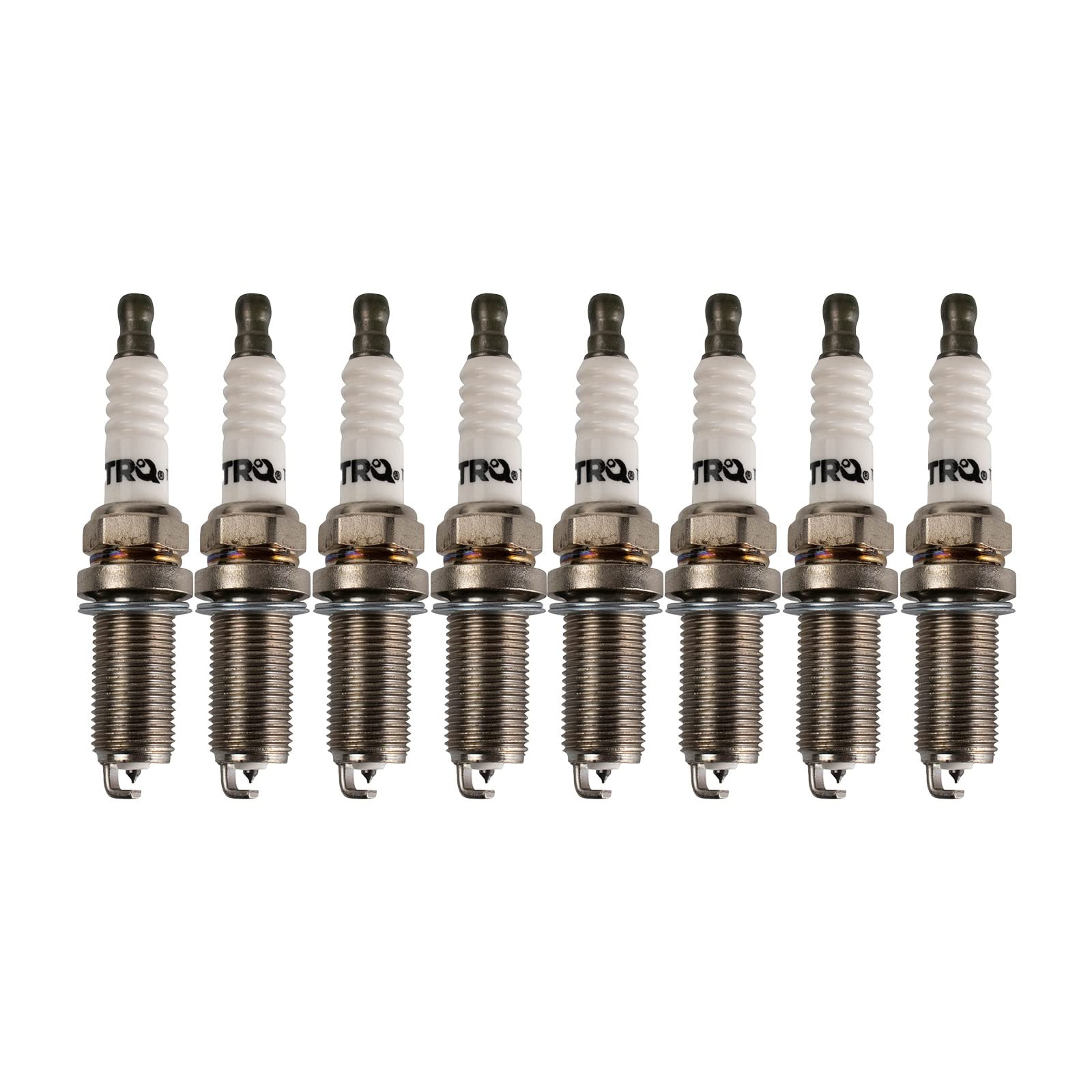 TRQ Iridium Spark Plugs - High Performance Engine Tune Up Kit (8-Piece Set) for Improved Fuel Efficiency & Smooth Acceleration - Perfect for Ford, Chevy, Dodge, Toyota & Honda Vehicles