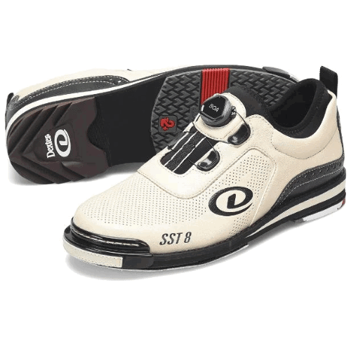 Dexter Men's SST 8 BOA MC Parchment/Black Bowling Shoes - Lightweight Performance Shoes for Professional & League Bowlers - Perfect for Bowling Tournaments & Casual Play