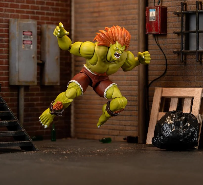 Jada Toys 1/12 Scale 6-Inch Ultra Street Fighter II: The Final Challengers Blanka Action Figure - Collectible Fighting Game Character for Display & Play