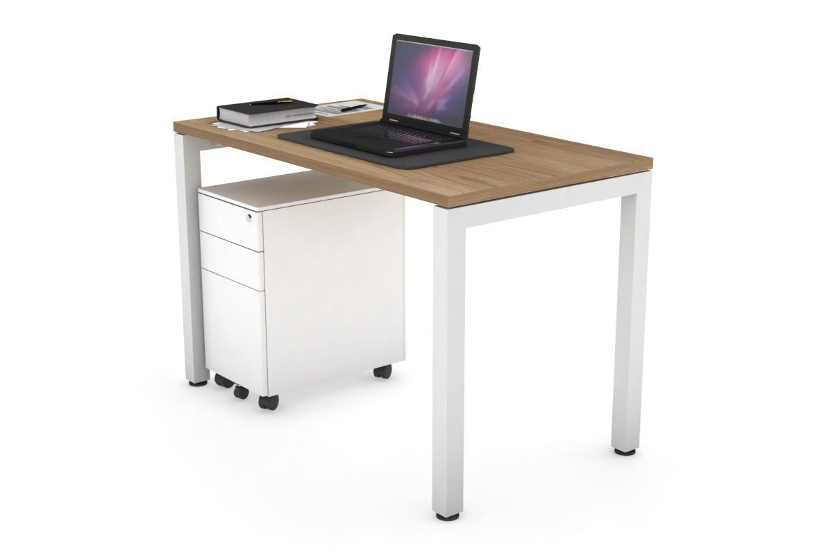 Quadro Square Legs Office Desk - 1000L x 600W Modern Workstation for Home & Office - Perfect for Remote Work, Study & Small Spaces