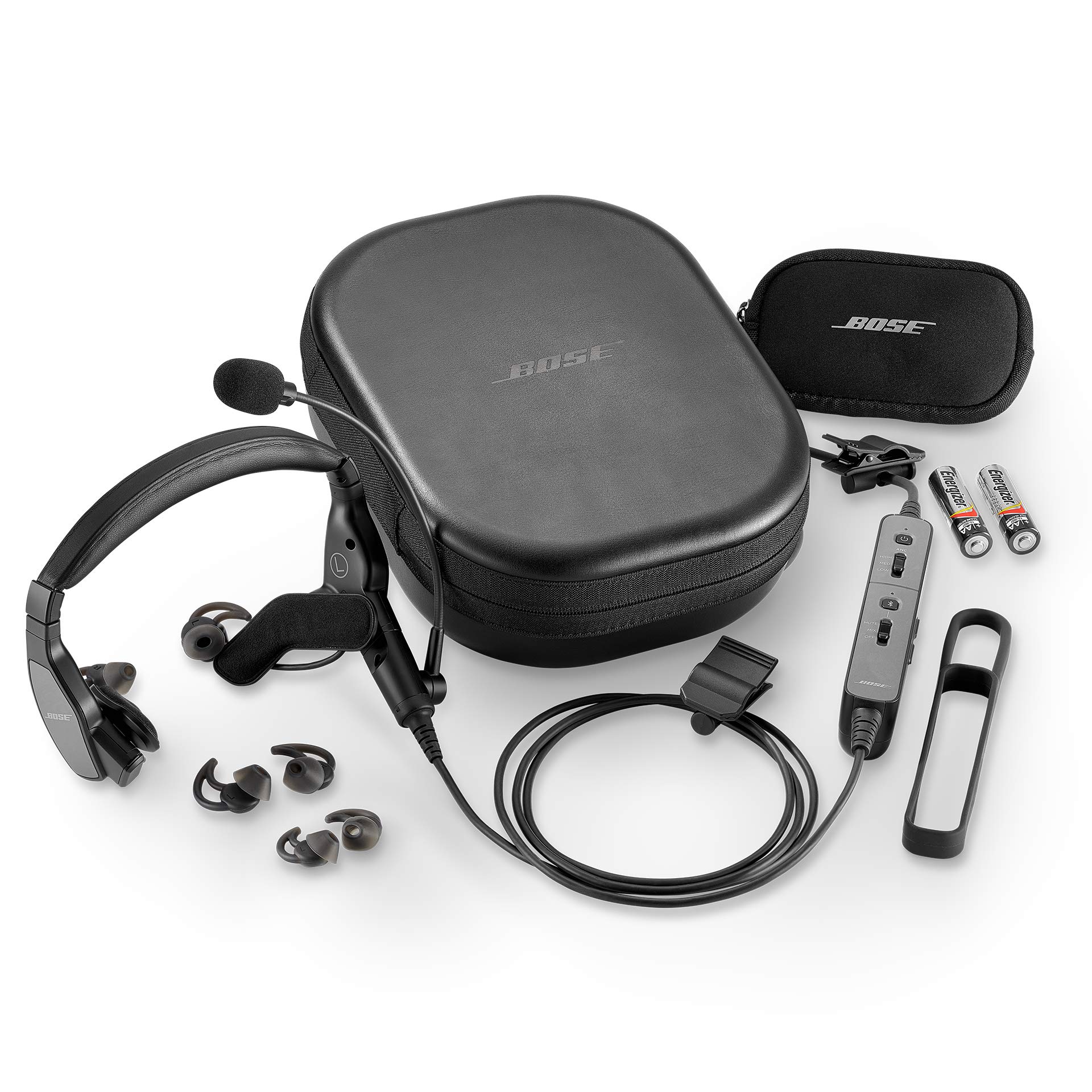 Bose Proflight Series 2 Aviation Headset - Non-Bluetooth Pilot Headphones with 5 Pin XLR Cable (Black) | Perfect for Commercial & Private Aircraft Cockpits