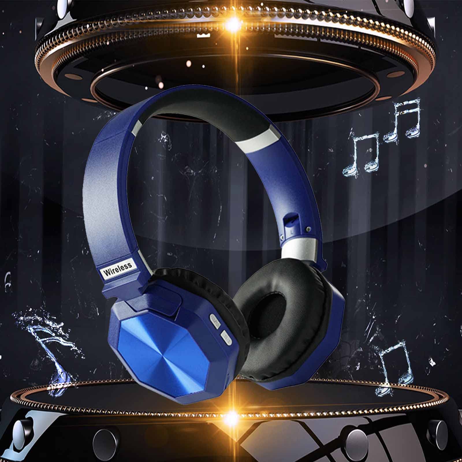 Lanhui Bluetooth Headphones Wireless with Microphone - Foldable Over Ear Stereo Headset with Deep Bass & Memory Foam Ear Cups for Travel, Home Office, Gaming & Music Listening