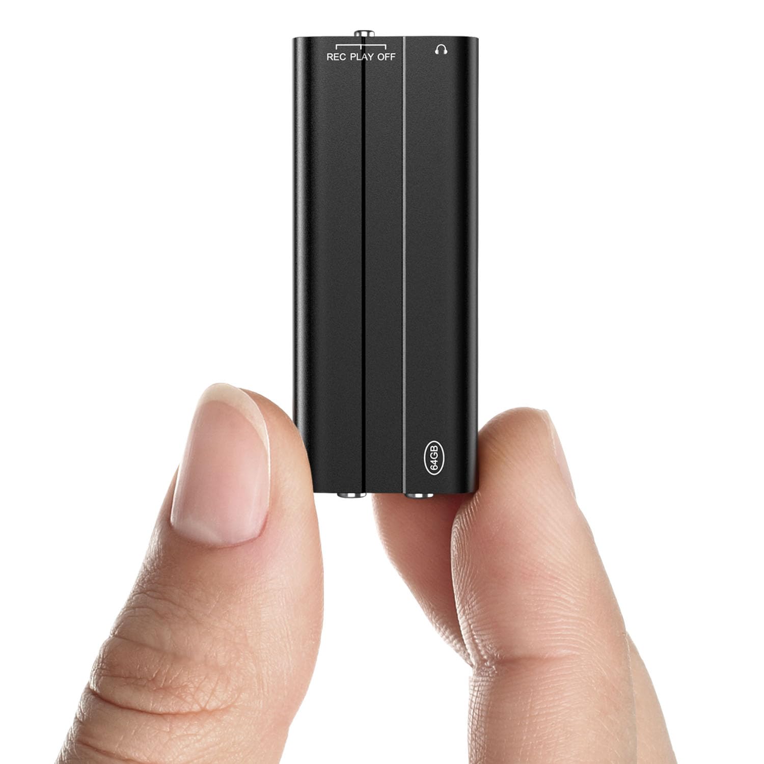 64GB Digital Voice Recorder with Playback - 750 Hours Recording Capacity, Voice Activated, 60 Hours Battery Life - Perfect for Meetings, Lectures, Interviews & Note-Taking