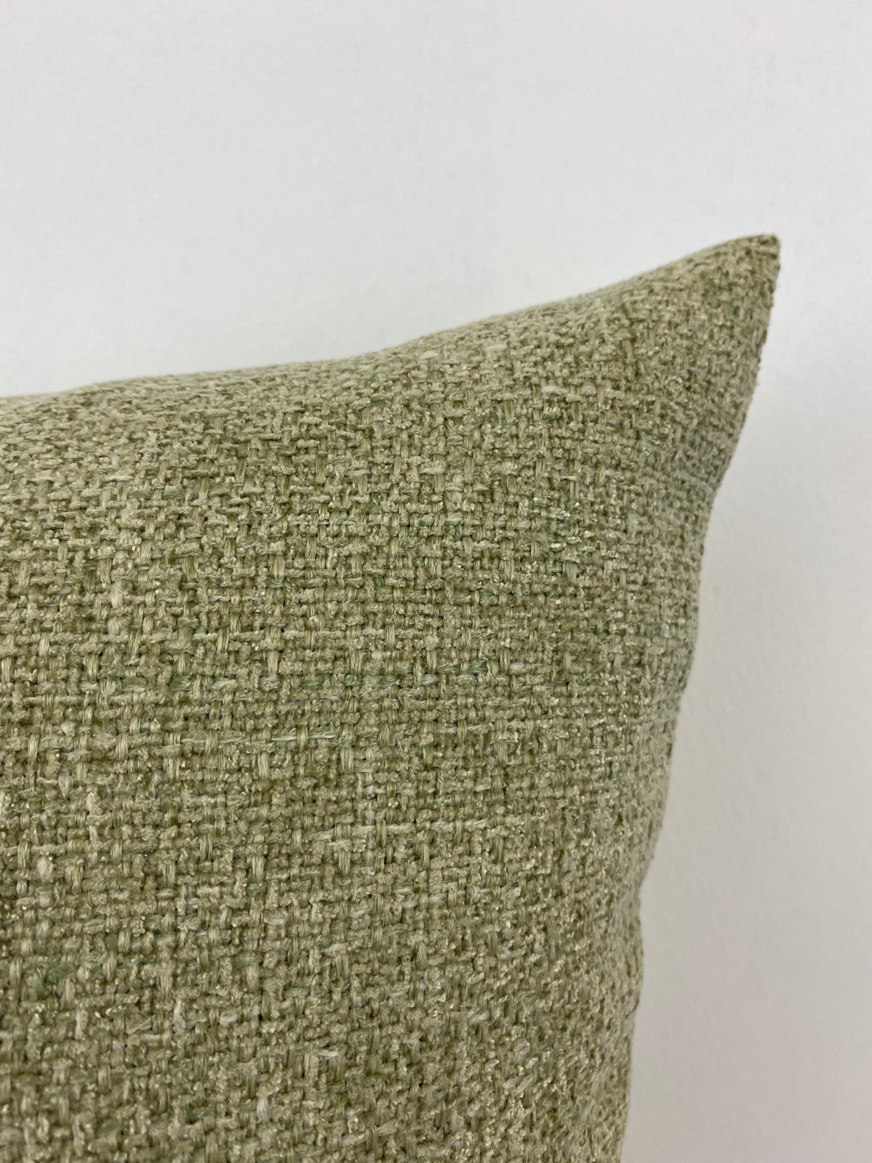 Muse Moss Green Decorative Throw Pillow 20x20 Inches - Soft Square Couch Pillow for Living Room, Bedroom, and Sofa Decor