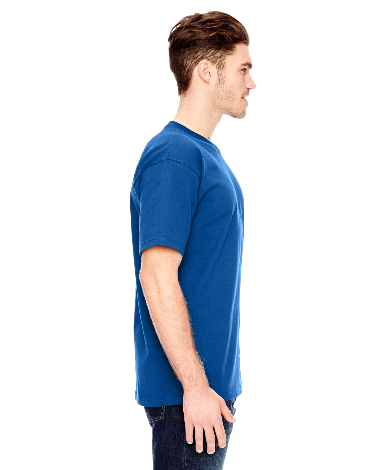 Bayside BA2905 Men's 100% Cotton T-Shirt - Soft 6.1 oz Crew Neck Tee for Casual Wear, Gym & Everyday Comfort