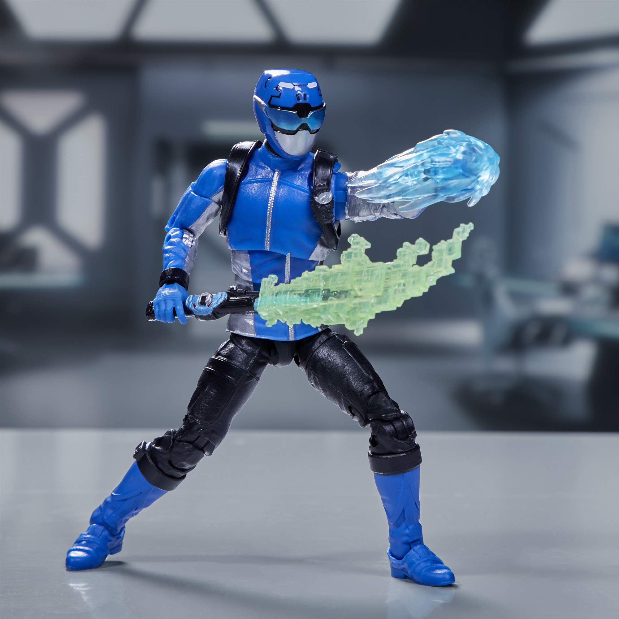 Power Rangers Lightning Collection 6 Inch Beast Morphers Blue Ranger Action Figure Toy with Accessories - Perfect for Collectors, Kids Gift & Display for Superhero Fans