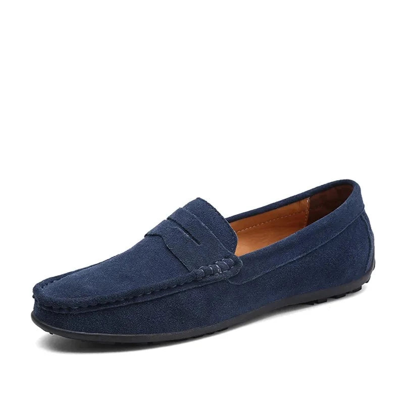 Premium Genuine Leather Men's Loafers Size 38-49 | Comfortable Boat Shoes for Men | Classic Casual Leather Slip-Ons | Perfect for Office, Travel & Daily Wear