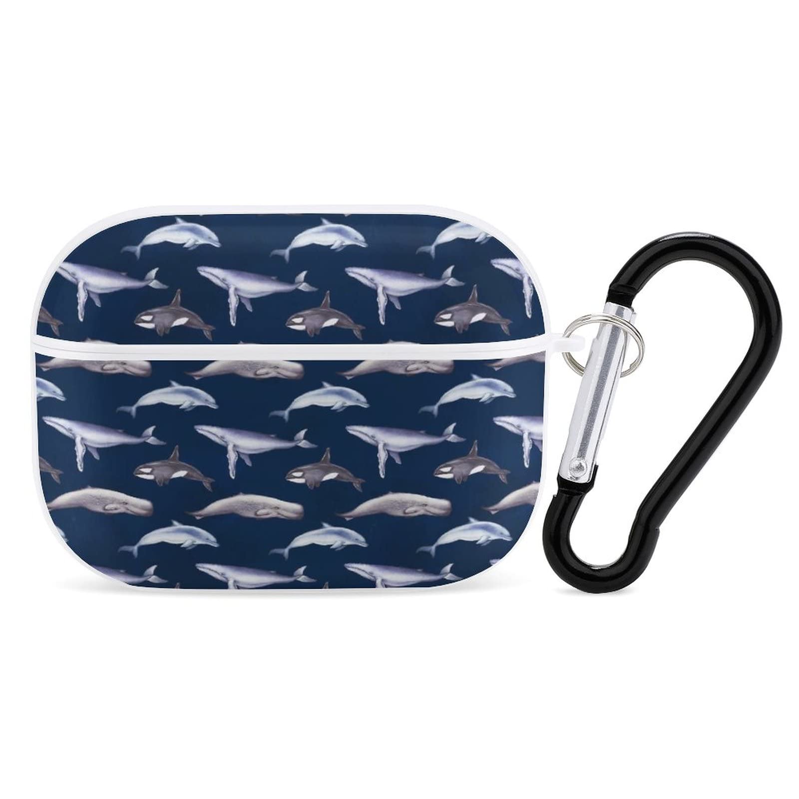 Blue Whale Sperm Whale Killer Whale AirPods Pro Case - Cute Animal Design Protective Cover for Apple Bluetooth Earbuds - Perfect for Travel, Workouts & Daily Use