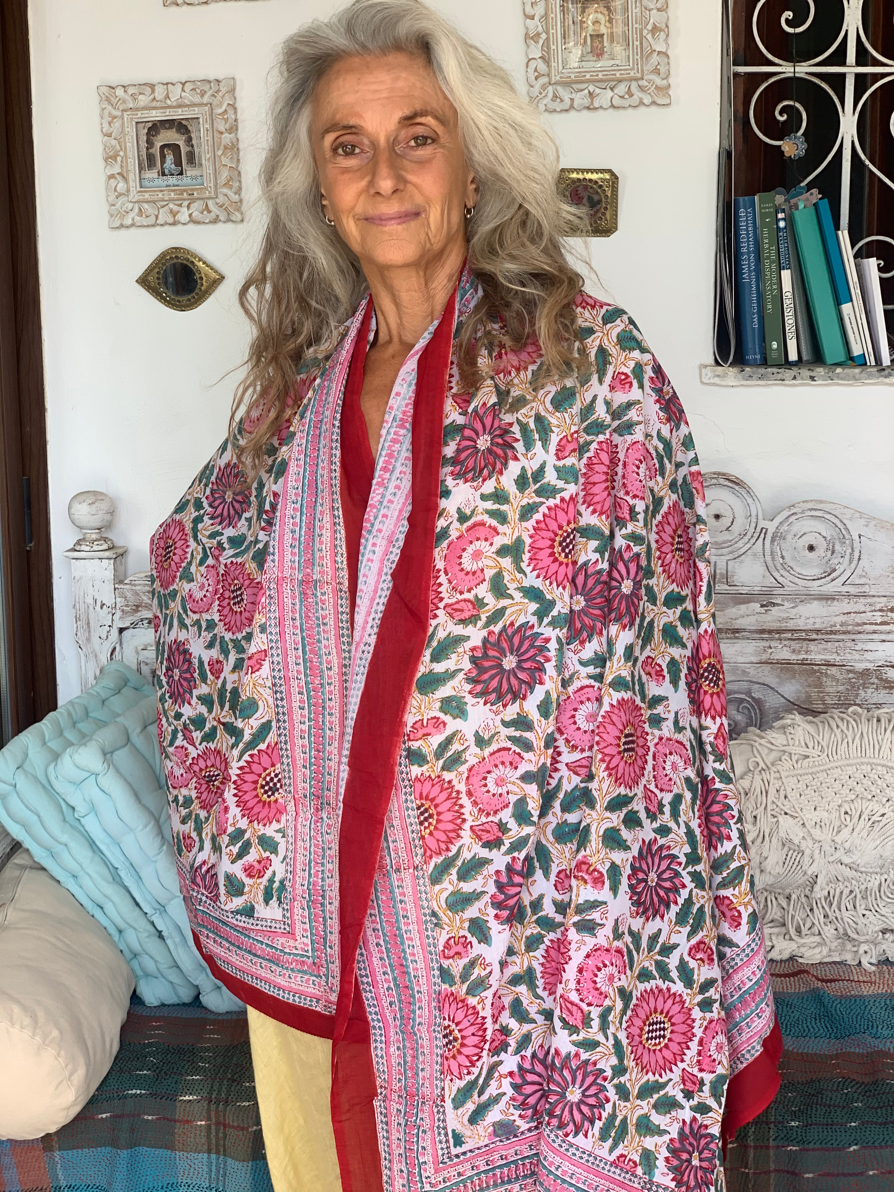 Hand Block Printed Cotton Sarong Pareo - New Collection for Beach, Pool & Summer Fashion | Lightweight & Stylish Cover-Up