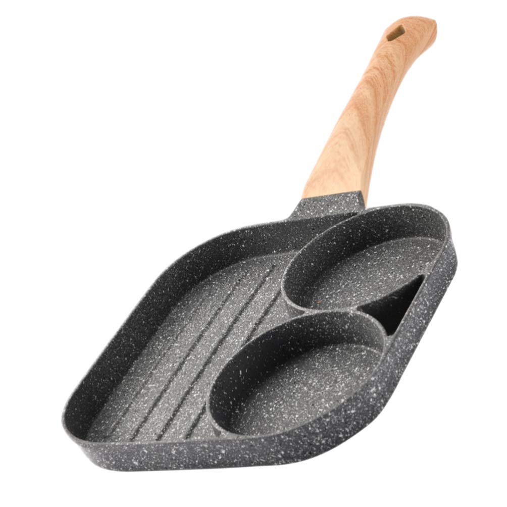 **Hemoton Nonstick Pancake Griddle Pan - 2 Cup Omelette Maker, Breakfast Frying Pan for Eggs, Steak & More - Assorted Colors - Perfect for Home Kitchen, Camping & Quick Meals**