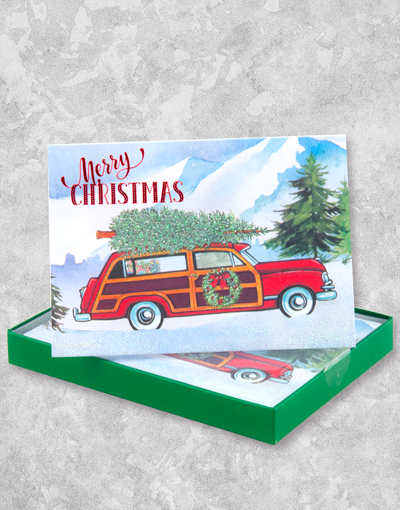 12 Count Boxed Christmas Cards - Premium Holiday Greeting Cards for Family & Friends - Perfect for Christmas Wishes, Holiday Parties & Festive Decorations
