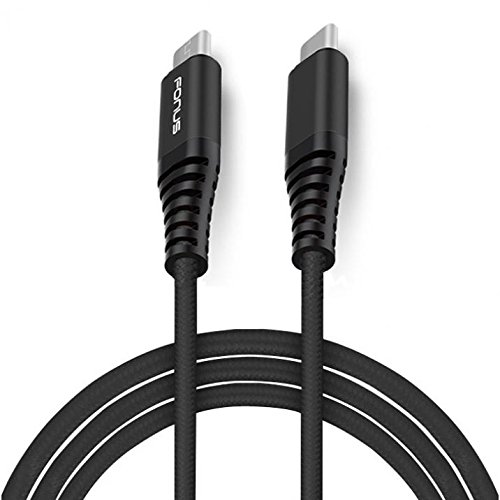 6ft USB Type-C to Type-C Charger Cable - Fast Charging & Data Sync Compatible with BlackBerry Key2/Key2 LE/KEYone/Motion - Perfect for Home, Office & Travel Charging