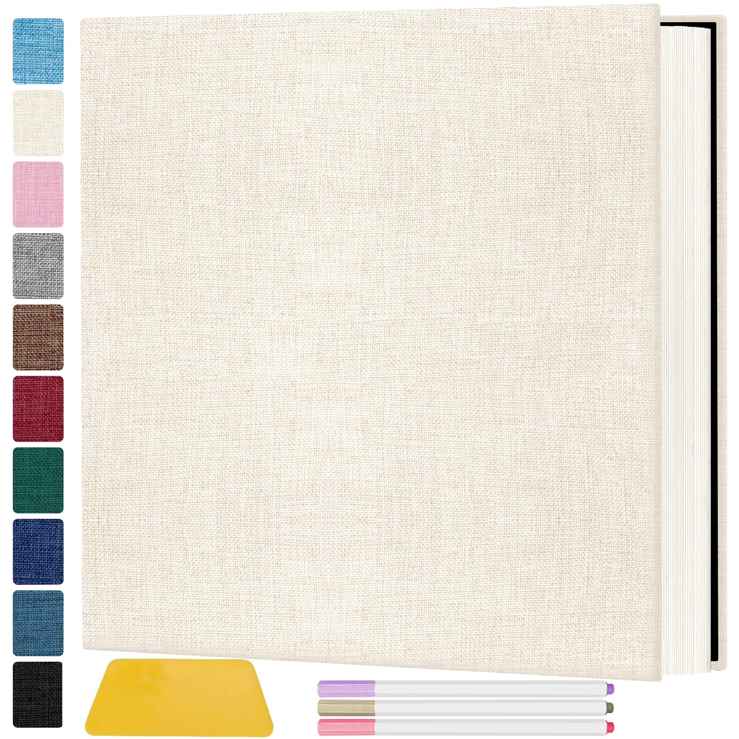 Self-Adhesive Photo Album with 60 Magnetic Sticky Pages - Holds 8x10, 5x7, 4x6, 6x8 & 3x5 Photos - Large Scrapbook for Family Memories, Wedding Photos & Baby Pictures - Perfect for Preserving Cherished Moments & Creating Beautiful Keepsakes