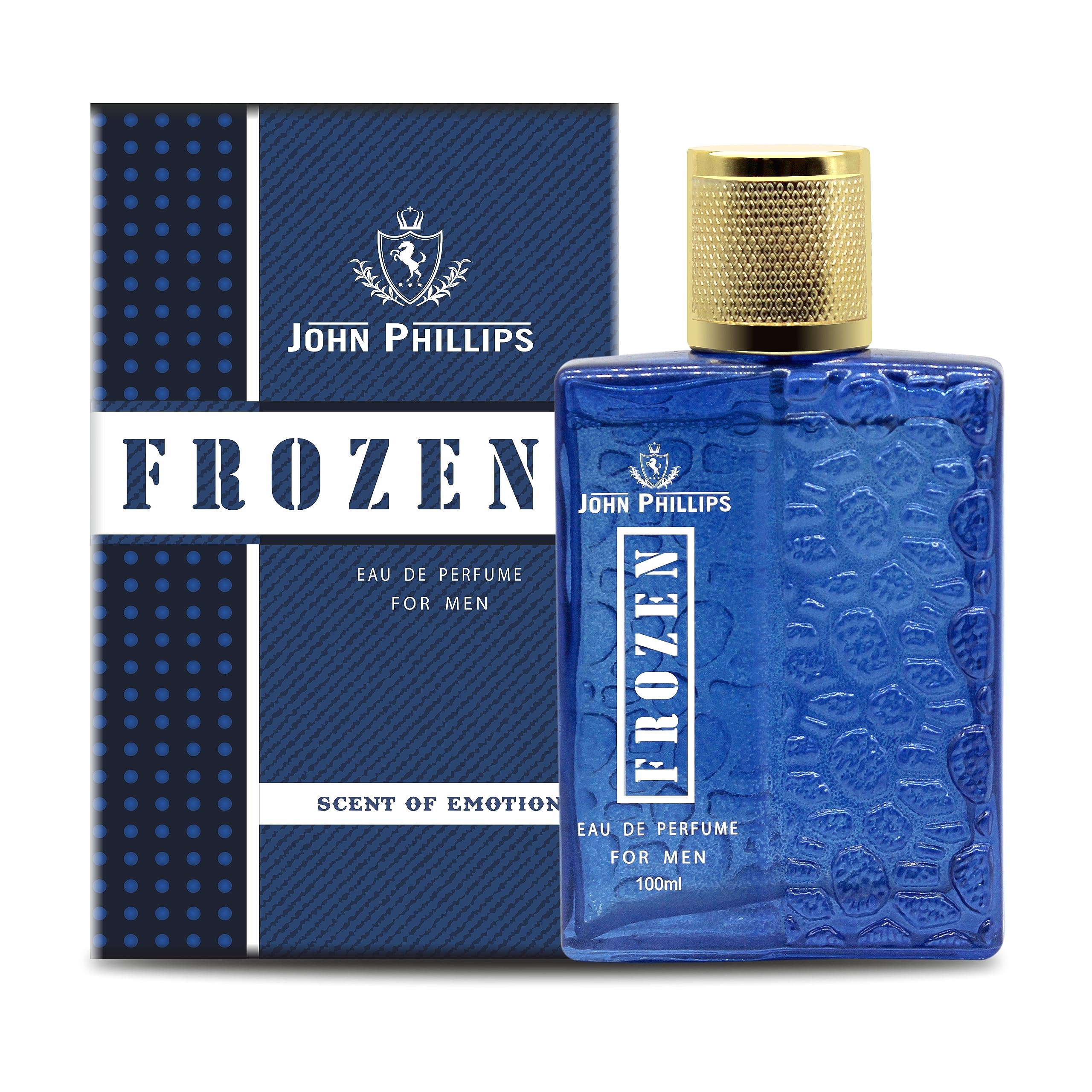 John Phillips™ Frozen Eau De Toilette for Men - 100ml Long-Lasting Fragrance | Fresh & Masculine Scent | Perfect for Daily Wear, Office & Date Nights